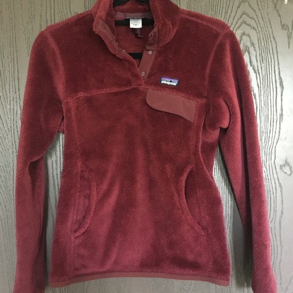 Patagonia Sweaters - Patagonia maroon snap up